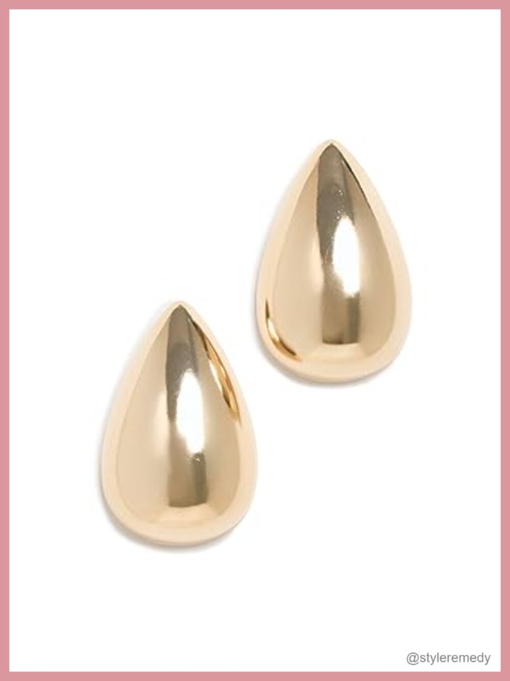 Gold-filled Chunky Teardrop Hoop Earrings Hinged 1.25in
